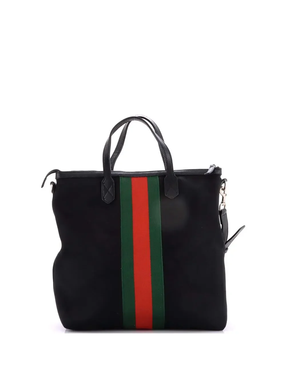 Gucci Web Zip Tote Techno Canvas Medium #247843G13B